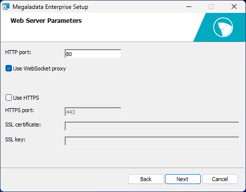 Web server settings