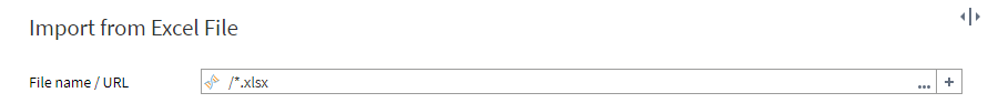 Setting the File name/URL field with a wildcard