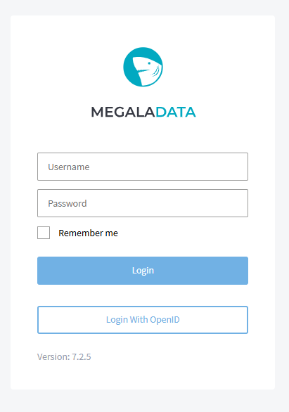 Login page