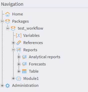 Accessing reports pane