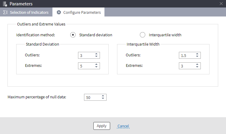 Metric settings
