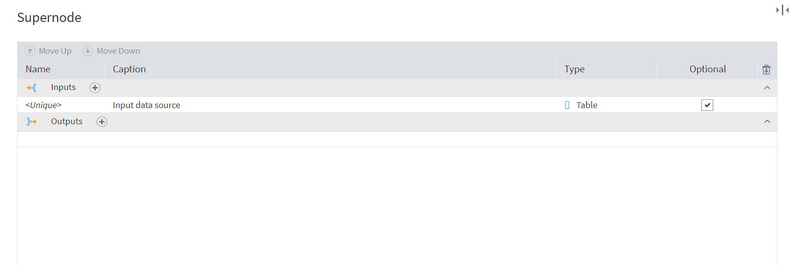 Configuring an optional port within a supernode